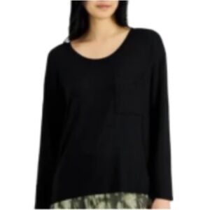 NWT Alfani Intimates Black Lounge/Sleep Top Size Small